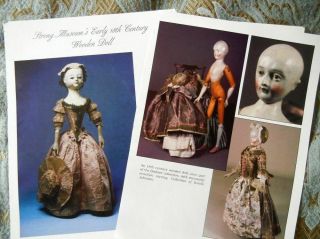 9p History Article,  Pics - Antique 19th Century Bavarian Peg Wooden Dolls
