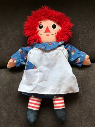 Vintage Raggedy Ann 12” Playskool 1987 Plush Soft Doll