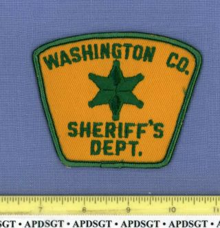 Washington County Sheriff Department (old Vintage) Utah Police Patch Cheesecloth
