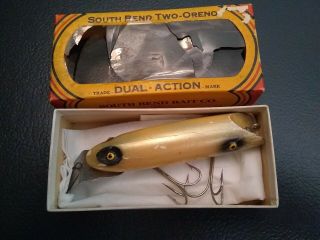 Vintage Fishing Lure South Bend Two - Oreno In Correct Box