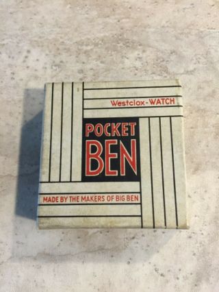 Westclox Pocket Ben No 621 Empty Box (no Watch) Vintage Antique Box