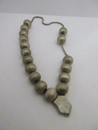 Antique C1920 Art Deco Sterling Silver Worry Beads 30cm 12 " K30