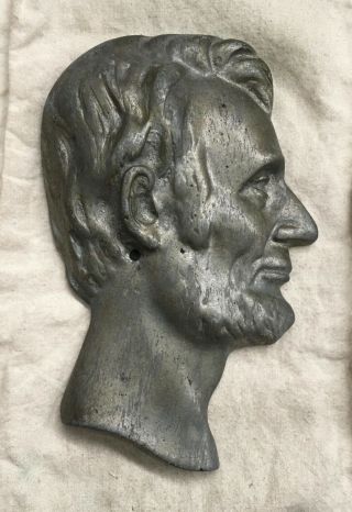 Abraham Lincoln Cast Bronze Bust Plaque