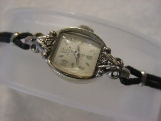 Vintage Gold Fd Antique Art Deco Lady Elgin Diamond Watch