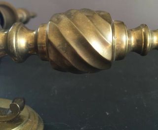 Vintage Set Of 3 Solid Brass Wall Candle Holders / Sconces 10 