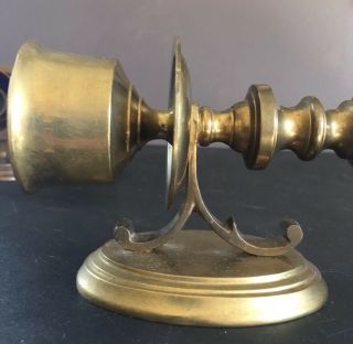 Vintage Set Of 3 Solid Brass Wall Candle Holders / Sconces 10 