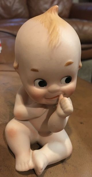Vintage Baby Kewpie Cupie Doll Ceramic Figurine Japan Bisque Porcelain Thumb 2