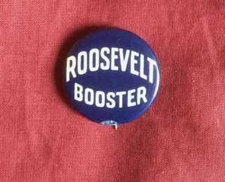 Vintage Franklin D.  Roosevelt 7/8 Inch Roosevelt Booster Celluloid Fdr Verynice