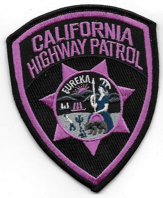 California Highway Patrol Police Patch Pink Cancer Awareness