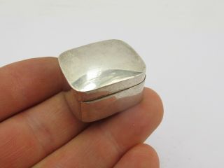 Vintage Hallmarked Sterling Silver Mexico Pill Box