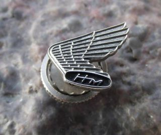 Antique Honda Motorcycle Wing Logo Hm Tie Jacket Screw Ferrule Clothing Badge
