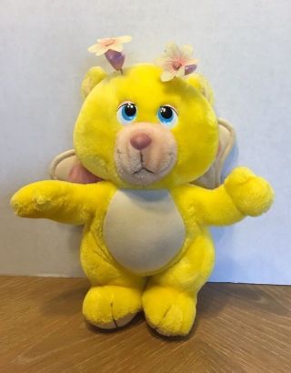 Hasbro Softies Yellow Butterbear Wuzzles Butterfly Bear Toy Plush Fairy Vintage