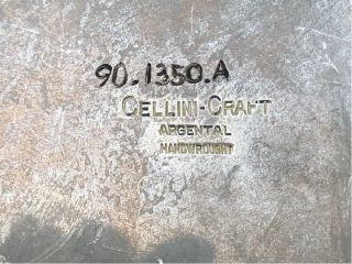 CELLINI CRAFT ARGENTAL 1930S ALUMINUM CASSEROLE W/VINTAGE CALIFORNIA TILE INSET 4