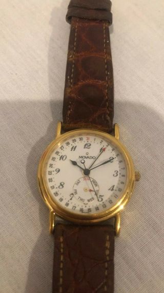 Vintage Ladies Movado Swiss Made Quartz Calendar Watch Ref.  87 - 06 - 825 K