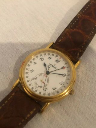 Vintage Ladies Movado Swiss Made Quartz Calendar Watch Ref.  87 - 06 - 825 K 2