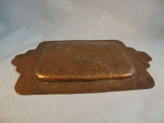 Vintage Crude Hammered COPPER Serving Tray Platter 3