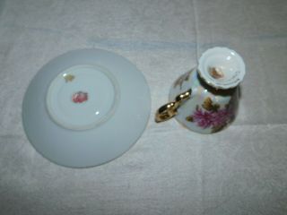 Ucagco Tea cup and Saucer Floral Pattern With Gold Trim 5