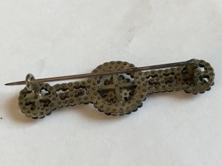 Antique Victorian 1890’s cut steel brooch pin. 3
