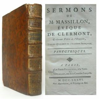 1776 Paneryrics Of The Saints Catholic Church Antique 18th Century Book Leather
