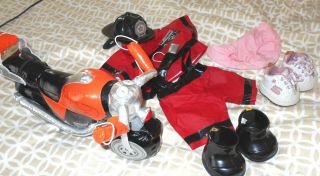 Build - A - Bear Fireman Set Skeecher Tennis Shoes Pink Panties Harley Motorcycle