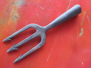 10.  75 Antique Blacksmith Hand Forged Iron Frog Fish Eel Spear Trident Gig 1800 