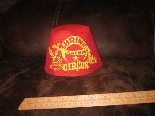 Shriner Aaonms Circus Fez Hat
