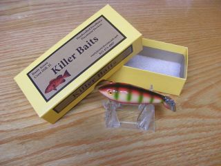 Killer Baits Rusty Jessee Heddon Style Glasseye Tadpolly In Barred Perch Color
