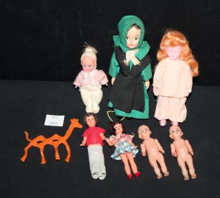 Lmas Vintage Plastic Dolls,  Baby Dolls,  Some W Clothing