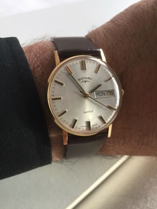 Vintage Rotary Quartz Men Wristwatch Swiss Made
