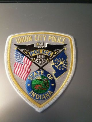 Union City Indiana Police Department Patch Rare Htf