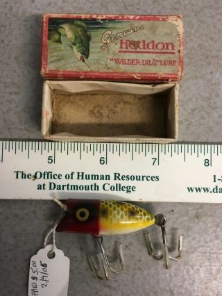 Vintage Heddon Tiny Lucky 13 W/box