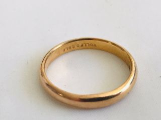 Antique Art Deco Rolled Gold Wedding Band Ring
