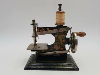 Antique Vintage Child’s Toy Sewing Machine Germany Casige Hand Crank