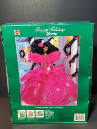 1990 Vintage Mattel Christmas Black African American Barbie,  NRFB 2