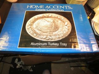 Home Accents Hand Crafted Aluminum 18 " Turkey Platter