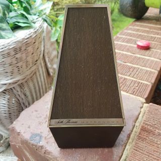 Vintage Seth Thomas Metronome De Maelzel Wood Case Wind Up Great