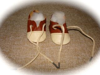 VINTAGE TERRI LEE DOLL OIL CLOTH SADDLE OXFORD SHOES FOR 16 