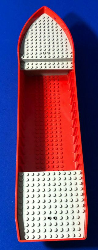 Lego Boat Hull 17x4 " Vintage Red Light Gray Deck 4031
