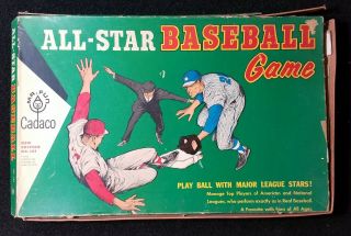 1962 Cadaco All Star Baseball 1949 Foto Electric Board Game Vtg Antique