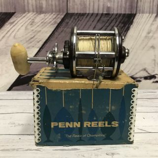 Vintage Penn Peerless No.  9 Casting Fishing Reel Level Wind Metal Spool