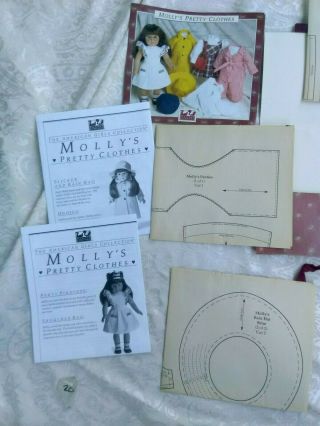 Vintage 1990 American Girl Molly Doll Dress Patterns Completely Uncut/Never 3