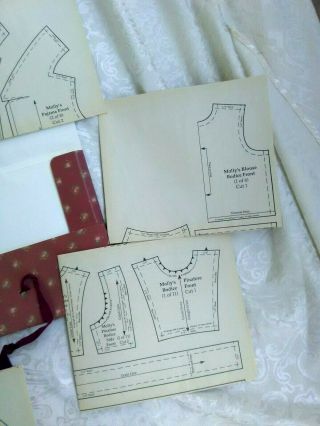 Vintage 1990 American Girl Molly Doll Dress Patterns Completely Uncut/Never 5