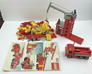 Vintage Lego 722 Building Set With Instructions Incomplete