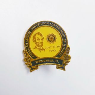 Vintage 1992 American Legion Pin Department Of Illinois Springfield Illinois Pin