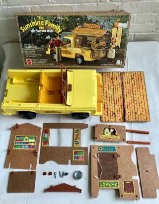 1973 Vintage Sunshine Family Van With Piggyback Shack & Accessories & Box