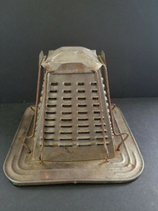 Vintage Primitive Metal Stove Top Toaster Four Side/slice Camping Decor