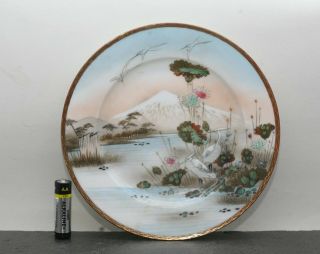 Stunning Antique Japanese Hand Painted Porcelain Plate Circa Early 1900s 4