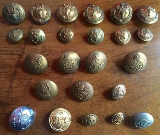 Antique Military Buttons Seaforth Highlanders Royal Army Service Corps Artillery