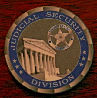 Usms Us Marshals Judicial Security Division Poker Chip Not Coin