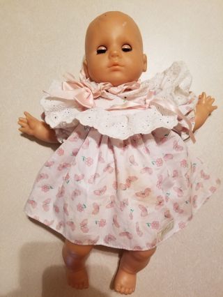 Vintage 1989 Max Zapf 18 " Doll Soft Rubber Except For Plush Body Baby